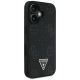 4. Etui Guess Grained Hot Stamp Peony Triangle Logo MagSafe na iPhone 16 - czarne