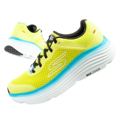 Skechers Max Cushioning buty męskie sportowe do biegania lekkie  limonkowe