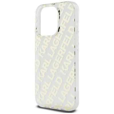 6. Etui Karl Lagerfeld IML Fullover Logo na iPhone 15 Pro Max - złote