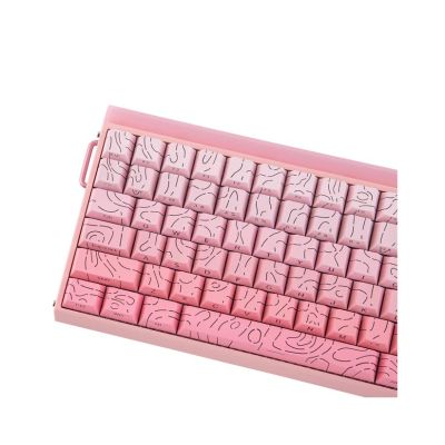 14. Klawiatura gasket HERO84 HE PINK+Gradient+Contour Dragon King switch RGB AULA