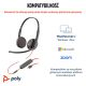103. POLY Stereofoniczny zestaw słuchawkowy USB-C Blackwire 3225 + wtyczka 3,5 mm + przejściówka USB-C/A (opakowanie zbiorcze)
