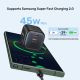 12. UNITEK ŁADOW. SIECIOWA 2X GAN 45W, 2XUSB-C PD 3.0, QC, CZARNA