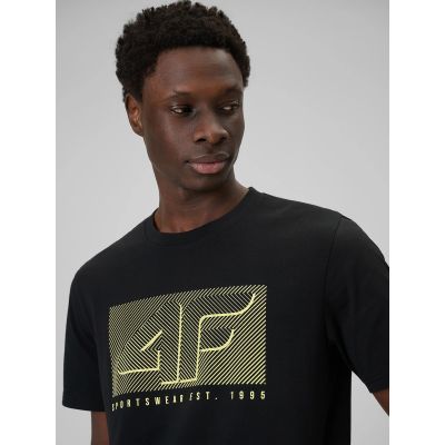 5. T-shirt regular z nadrukiem męski 4F 4FRSS26TTSHM3991-20S