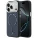 Etui Mercedes Leather 3D MagSafe na iPhone 17 Pro Max - granatowe
