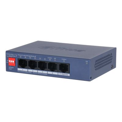 2. Dahua Technology CS4005-4ET1GT-36 przełącznik sieciowy Zarządzany L2 Gigabit Ethernet (10/100/1000) Obsługa PoE Niebieski