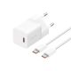 7. Ładowarka sieciowa Baseus GaN5 USB-C 30W z kablem Baseus Dynamic 3 USB-C 100W 1m - biała
