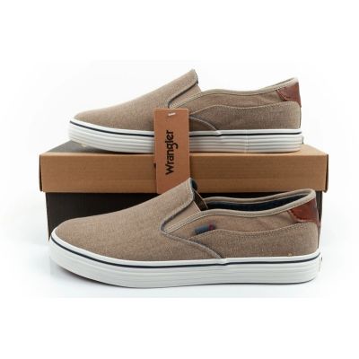 10. Wrangler buty męskie sportowe Calypso trampki Slip-On brązowe wygodne