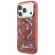 2. Etui Guess IML Glitter Blossom Roses na iPhone 17 Pro Max / 18 Pro Max - burgundowe