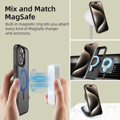 4. Etui Tech-Protect MagEdge MagSafe na iPhone 16 Pro - półprzezroczyste