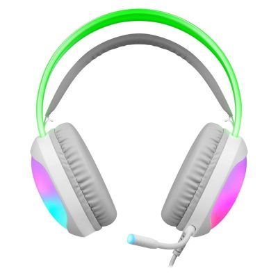 3. DEFENDER SŁUCHAWKI Z MIKROFONEM ECLIPSE RGB BIAŁE 62440