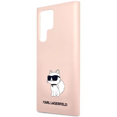 6. Etui Karl Lagerfeld Silicone Choupette na Samsung Galaxy S23 Ultra - różowe