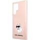 6. Etui Karl Lagerfeld Silicone Choupette na Samsung Galaxy S23 Ultra - różowe
