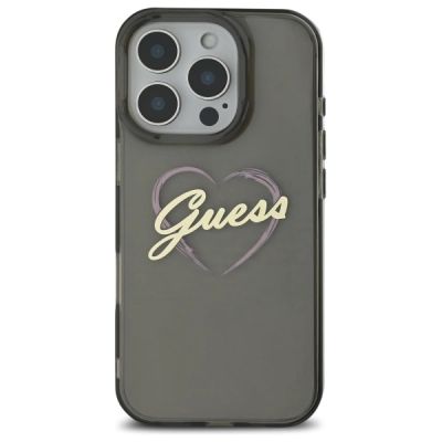 3. Etui Guess IML Heart na iPhone 16 Pro Max - czarne