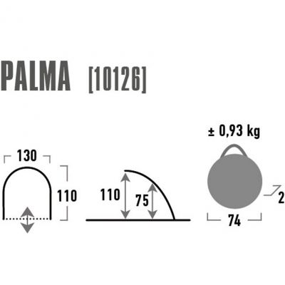 3. Namiot Plażowy High Peak Palma niebiesko szary 10126