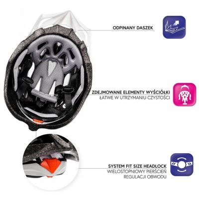 20. Kask rowerowy Meteor MV29 Drizzle XL 61-63 cm czarny/neonowy zielony
