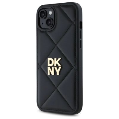 2. Etui DKNY Quilted Stack Logo na iPhone 15 Plus - czarne