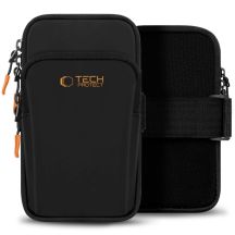 Etui Tech-Protect M7 Universal Sport Armband - czarno-pomarańczowa