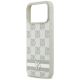 6. Etui DKNY Checkered with Printed Stripes na iPhone 17 Pro Max - beżowe