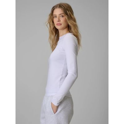 4. Longsleeve slim gładki damski 4F 4FRSS26TLONF658-10S