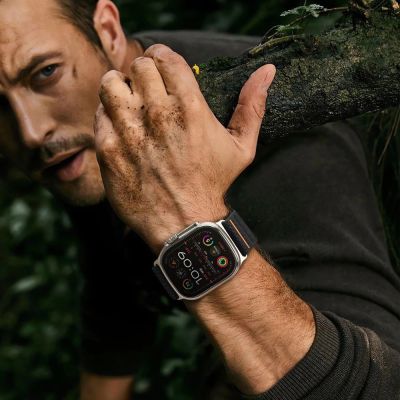 5. Pasek Tech-Protect Nylon Slip na Apple Watch 44 / 45 / 46 / 49 mm - czarny