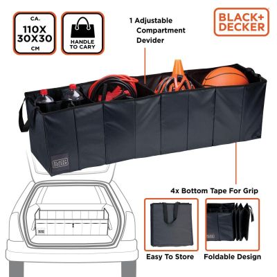 23. ORGANIZER SCHOWEK 4 KOMORY SKŁADANY 110X30X30cm BLACK + DECKER