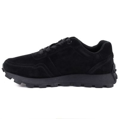 3. Skórzane półbuty sneakersy platformy czarny S.Barski