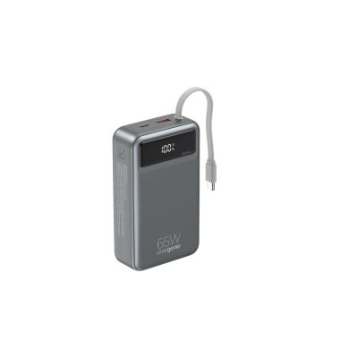 4. GEMBIRD POWERBANK Z SZYBKIM ŁADOWANIEM 65 W I ZINTEGROWANYMI KABLAMI 20000 MAH, CZARNY