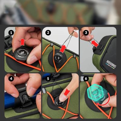 6. Torba pod ramę 2L Rockbros TL003 ROAD TO SKY wodoodporna – zielona