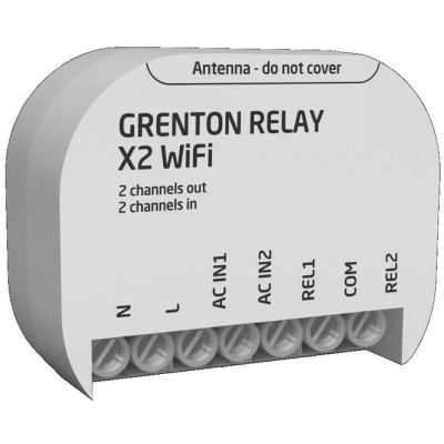 2. Moduł wyjść przekaźnikowych (2 wyj.) Grenton / montaż dopuszkowy / Wi-Fi