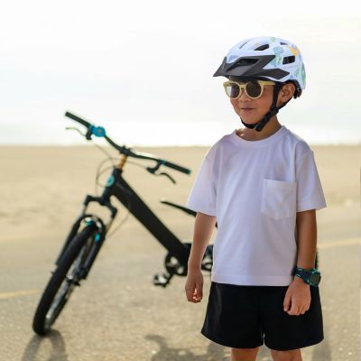 5. Kask rowerowy dziecięcy MTB Wozinsky z odpinanym daszkiem 48-52 cm - jasnoniebieski