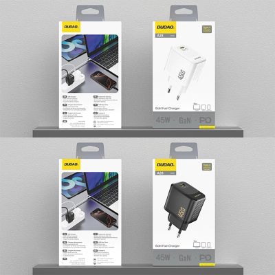 4. Ładowarka sieciowa Dudao A28 45W GaN USB-C - czarna