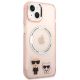 4. Etui Karl Lagerfeld Karl&Choupette Aluminium MagSafe na iPhone 14 Plus - różowe