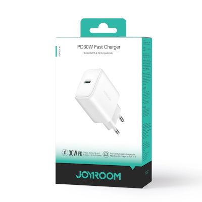 8. Ładowarka Joyroom JR-TCF24 sieciowa USB-C PD 30W QC SFC - biała
