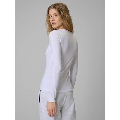 2. Longsleeve slim gładki damski 4F 4FRSS26TLONF658-10S