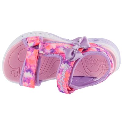 3. Skechers S-Lights: Flutter Hearts Sandal - Blurry Love 303110L-PKLV Różowe 29