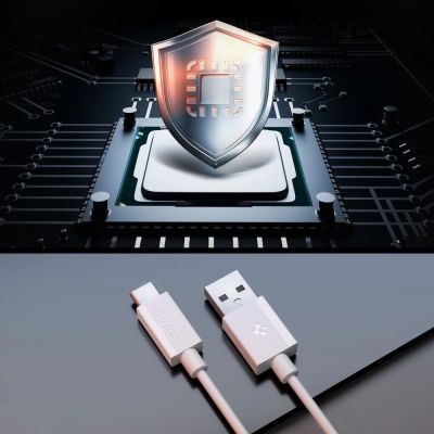 5. Kabel Spigen EB6010AC USB-A / USB-C 60W 100 cm - biały