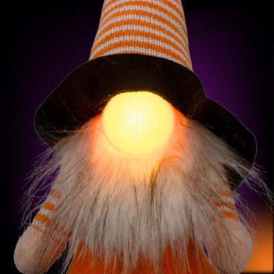 10. FIGURKA DEKORACYJNA NA DYNI CZARNEJ 25CM LED HALLOWEEN