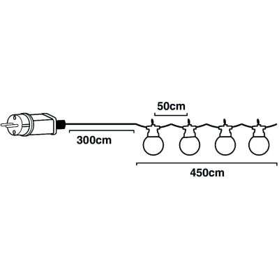 14. GIRLANDA OGRODOWA PARTY LIGHT 10LED 7,5M