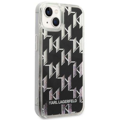 4. Etui Karl Lagerfeld Liquid Glitter Monogram na iPhone 14 Plus - czarne