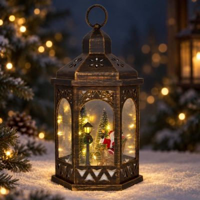 5. LATARNIA DEKORACYJNA LED 32CM - MIKOŁAJ