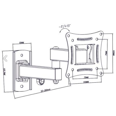 4. Uchwyt do telewizora BLOW 76-855# (ścienne; 10" - 27"; max. 20kg)