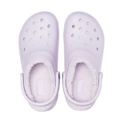 4. Klapki sandały Crocs Classic Lined Clog Lavender Fioletowe - 203591-50P