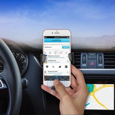 15. Car Holder H01 uchwyt samochodowy grawitacyjny na kratkę wentylacyjną nawiew czarny