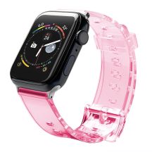 Pasek silikonowy bransoleta bransoletka Strap Light do zegarka Apple Watch 38 / 40 mm - czerwony