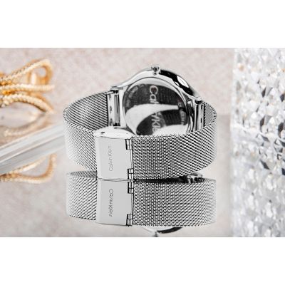 7. Zegarek Damski CALVIN KLEIN Timeless Mesh 25200001 + BOX