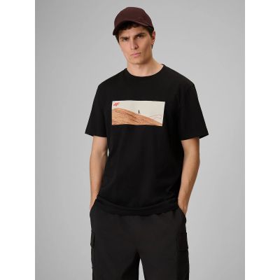 T-shirt regular z nadrukiem męski 4F 4FRSS26TTSHM4236-20S