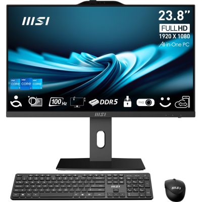 MSI AIO PRO AP242P 14M-1096XEU i7-14700 23,8" IPS LED FHD Non-Touch Anti-Glare 16GB SSD1TB M.2 AX211 WiFi 6E NoOS Black