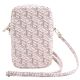 4. Torebka Guess Zip GCube Bottom Stripe na telefon - różowa