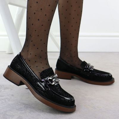 6. Skórzane półbuty damskie lordsy D&A S.Barski Premium Collection MR52-176