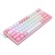 7. REDRAGON K617-RGB Fizz RGB White/Pink klawiatura USB Różowy, Biały
